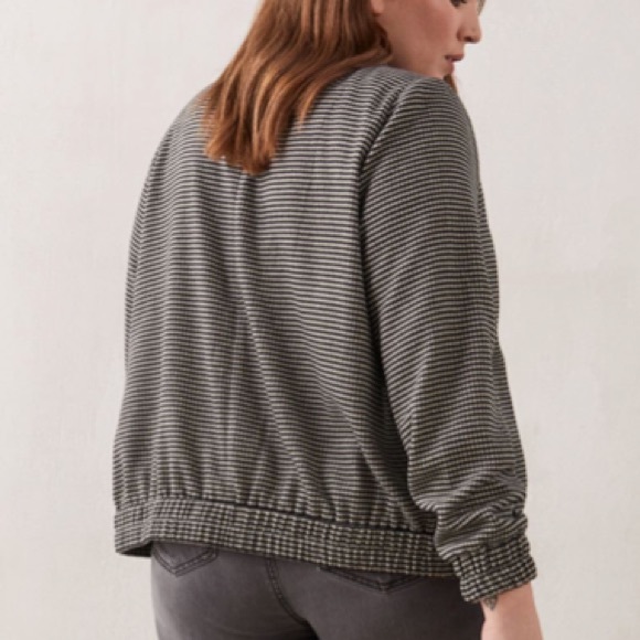 Twill Houndstooth Bomber Jacket - Pennington’s - Plus Size 22 - Picture 3 of 4